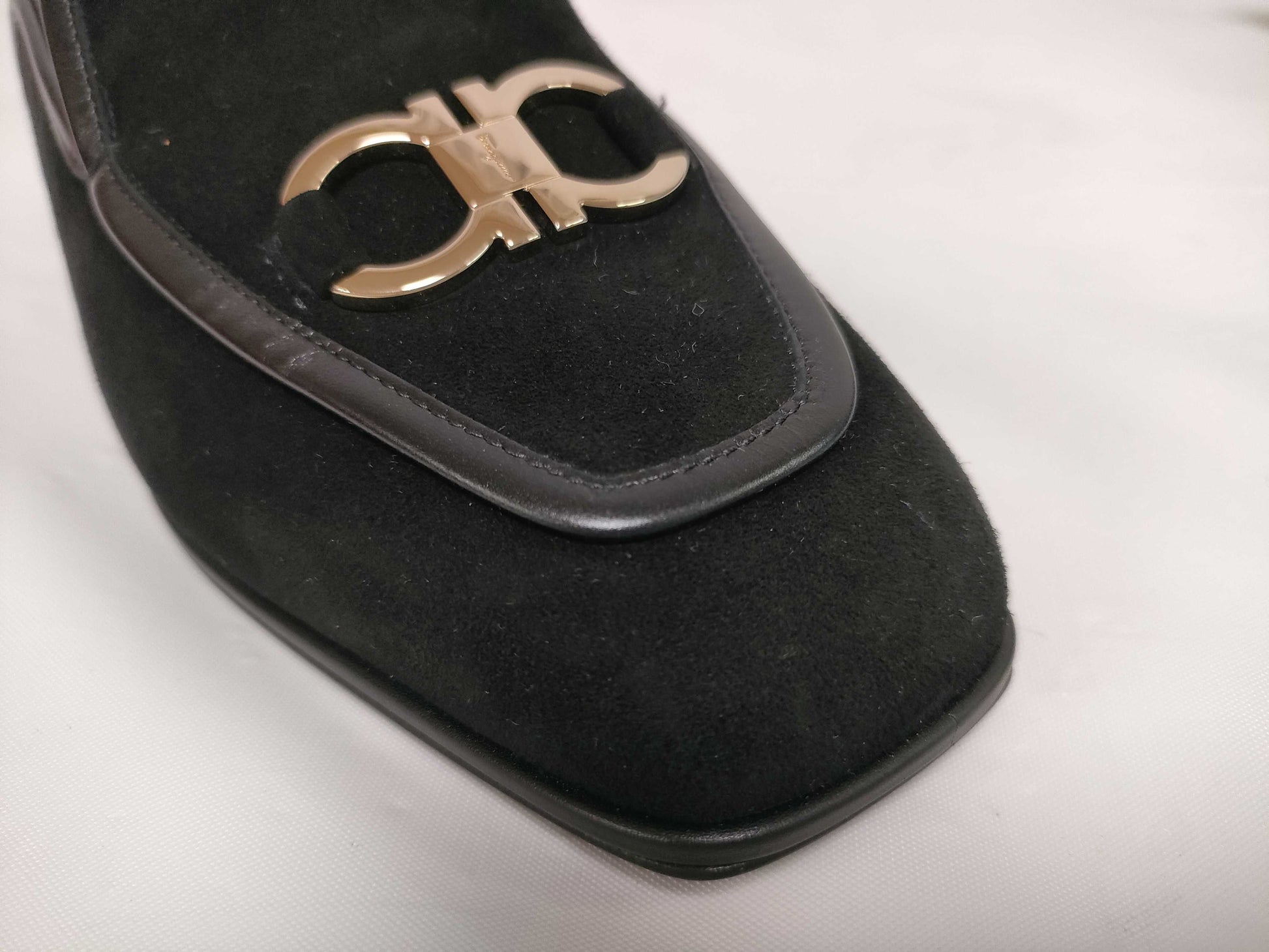 Salvatore Ferragamo Gancini suede loafers
