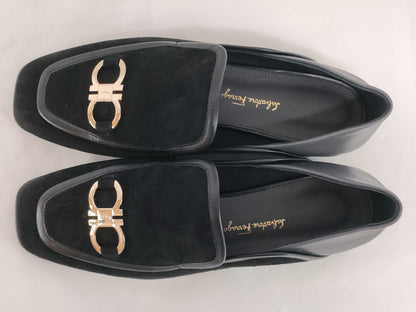 Salvatore Ferragamo Gancini suede loafers