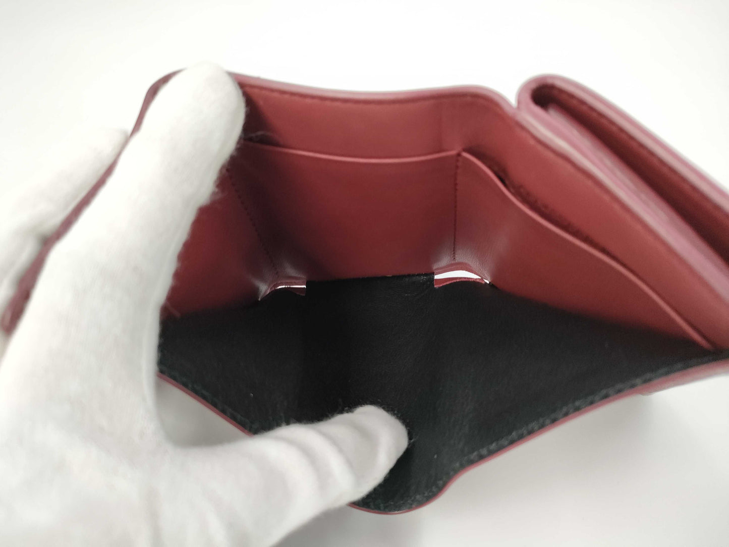 Yves Saint Laurent Tri-fold Wallet Red Wallet