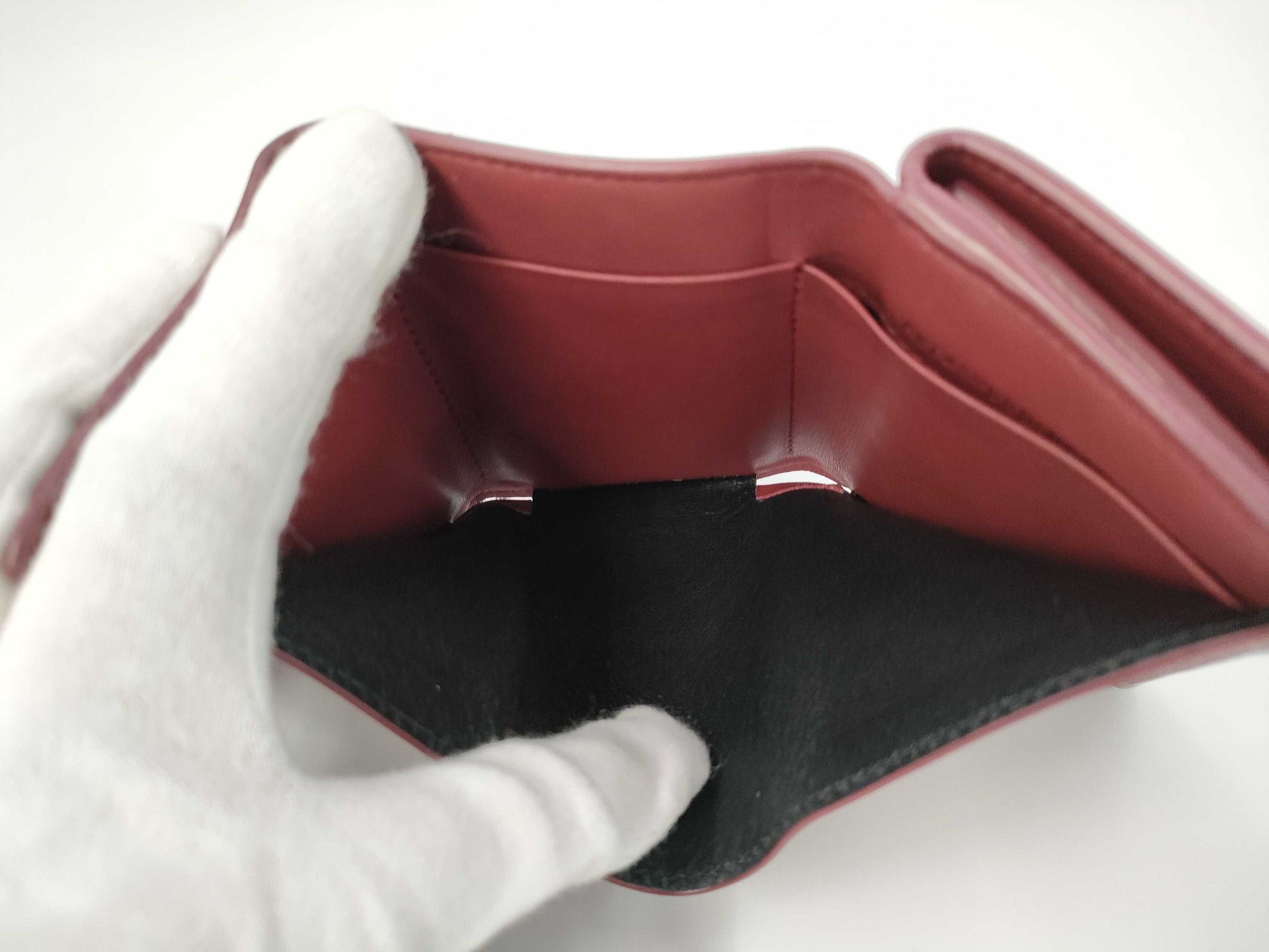 Yves Saint Laurent Tri-fold Wallet Red Wallet