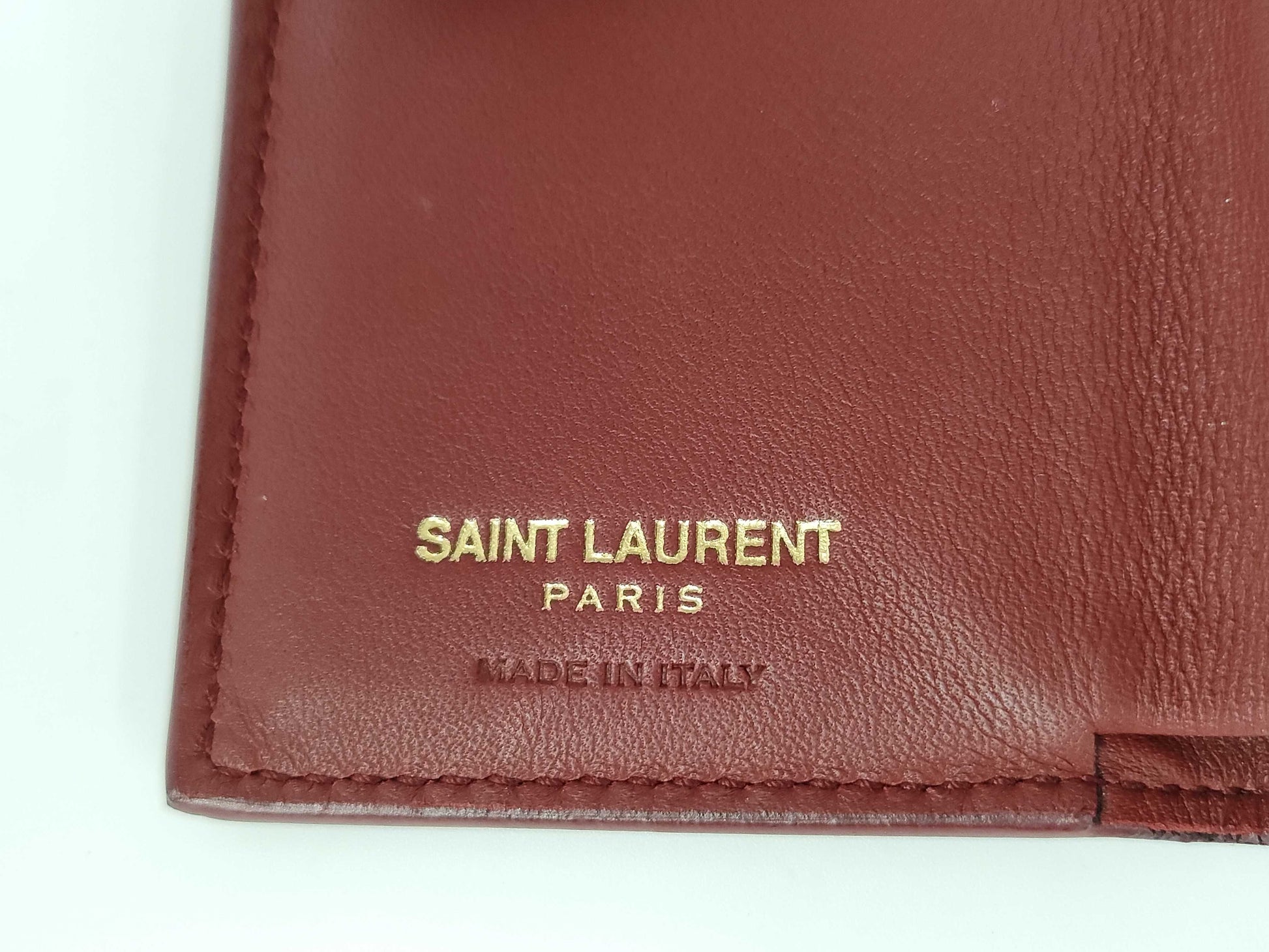 Yves Saint Laurent Tri-fold Wallet Red Wallet