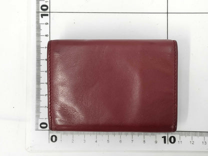 Yves Saint Laurent Tri-fold Wallet Red Wallet