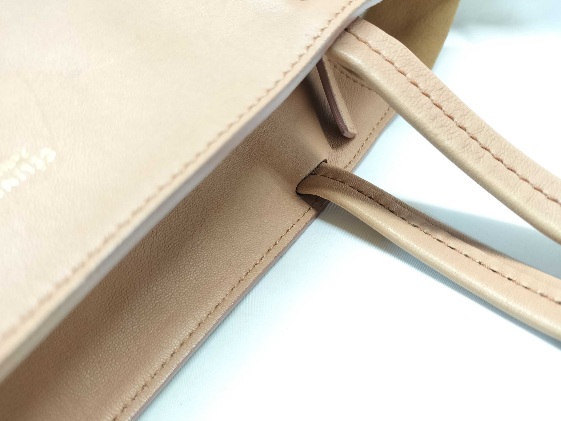CELINE Cabas Horizontal/Leather Tote Bag/Bicolor Tote Bag