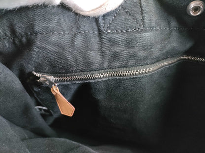 HERMES Foul Toe Canvas Handbag Tote Bag