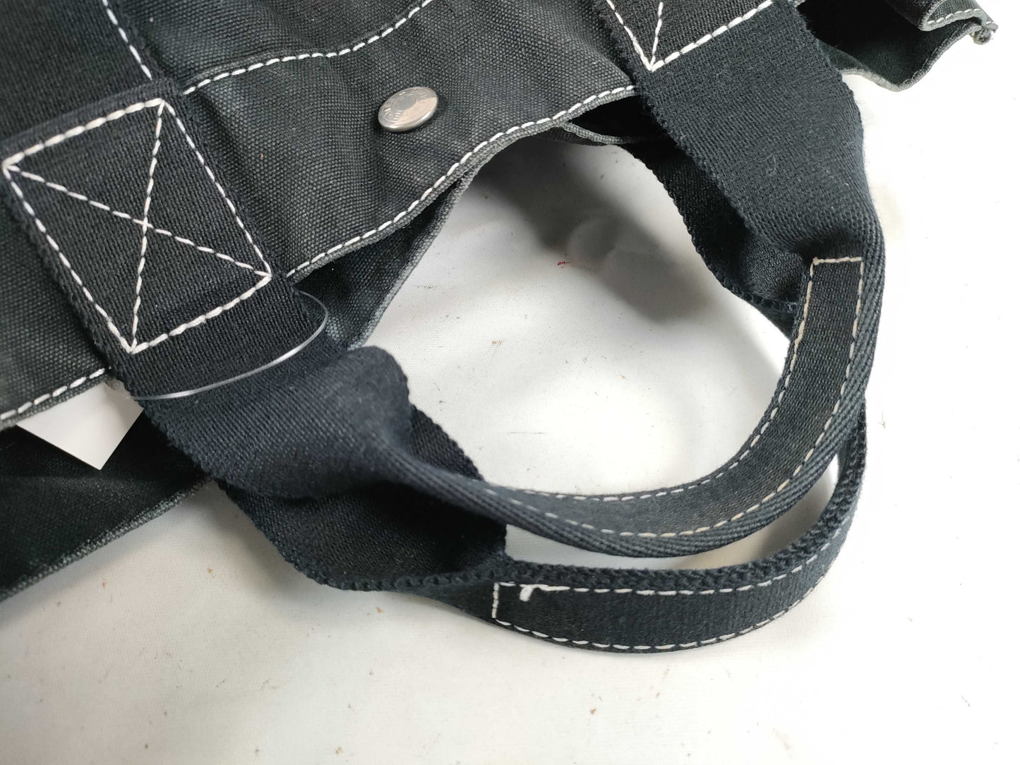 HERMES Foul Toe Canvas Handbag Tote Bag