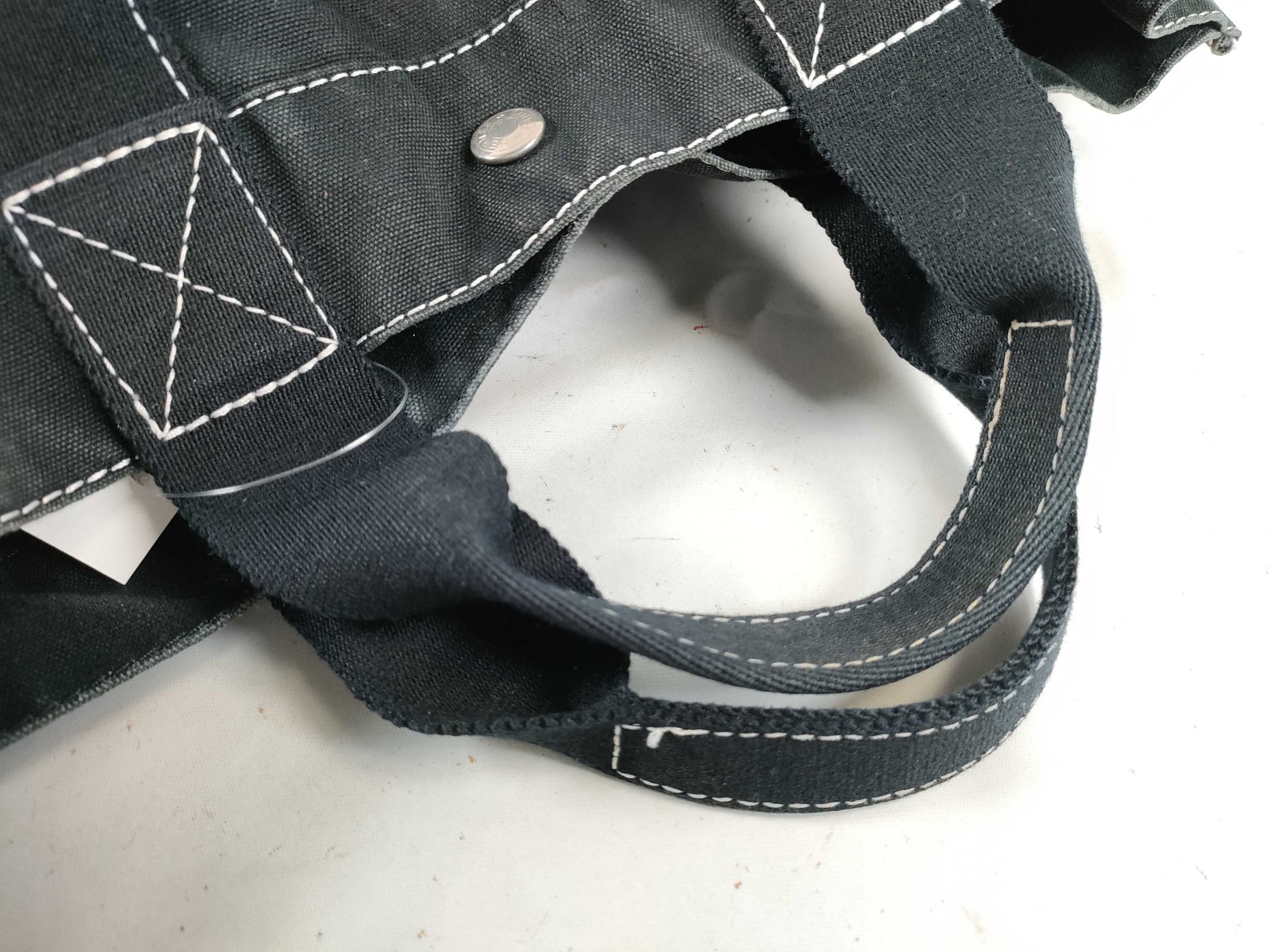 HERMES Foul Toe Canvas Handbag Tote Bag