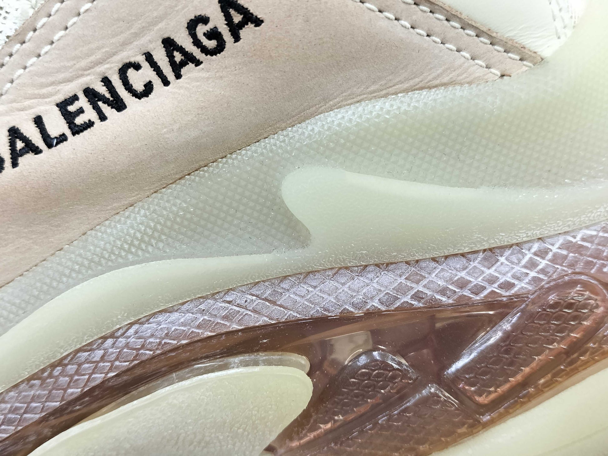 BALENCIAGA Triple S Sneakers, Beige