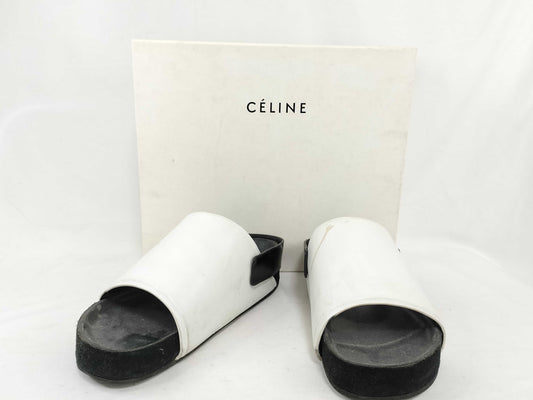 CELINE Two-tone Phoebe belt sandals
