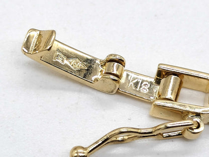6-sided double 18K gold 20.2g necklace 