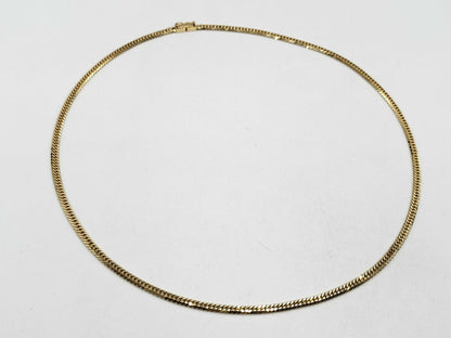 6-sided double 18K gold 20.2g necklace 