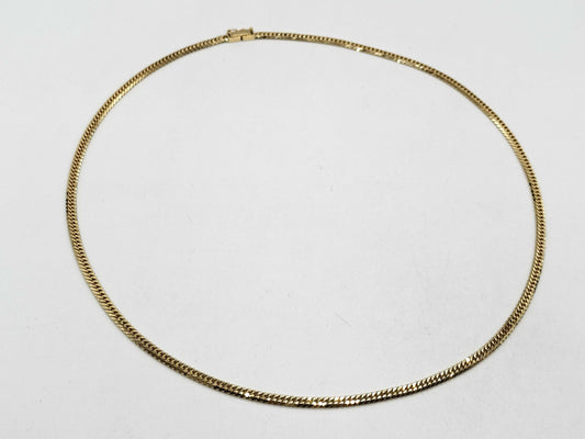6-sided double 18K gold 20.2g necklace 