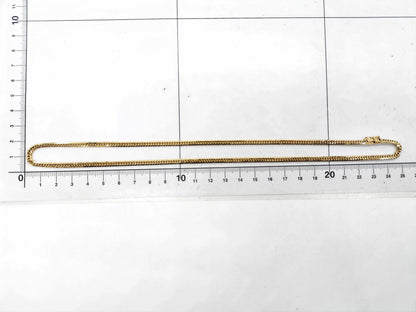 6-sided double 18K gold 20.2g necklace 