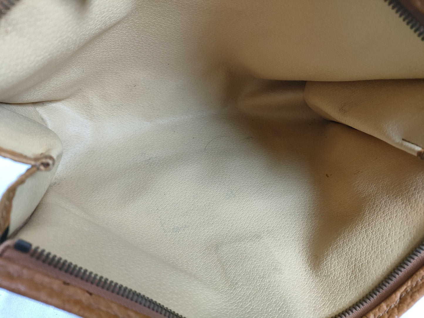 MCM Logogram Second Bag PVC Camel Second Bag
