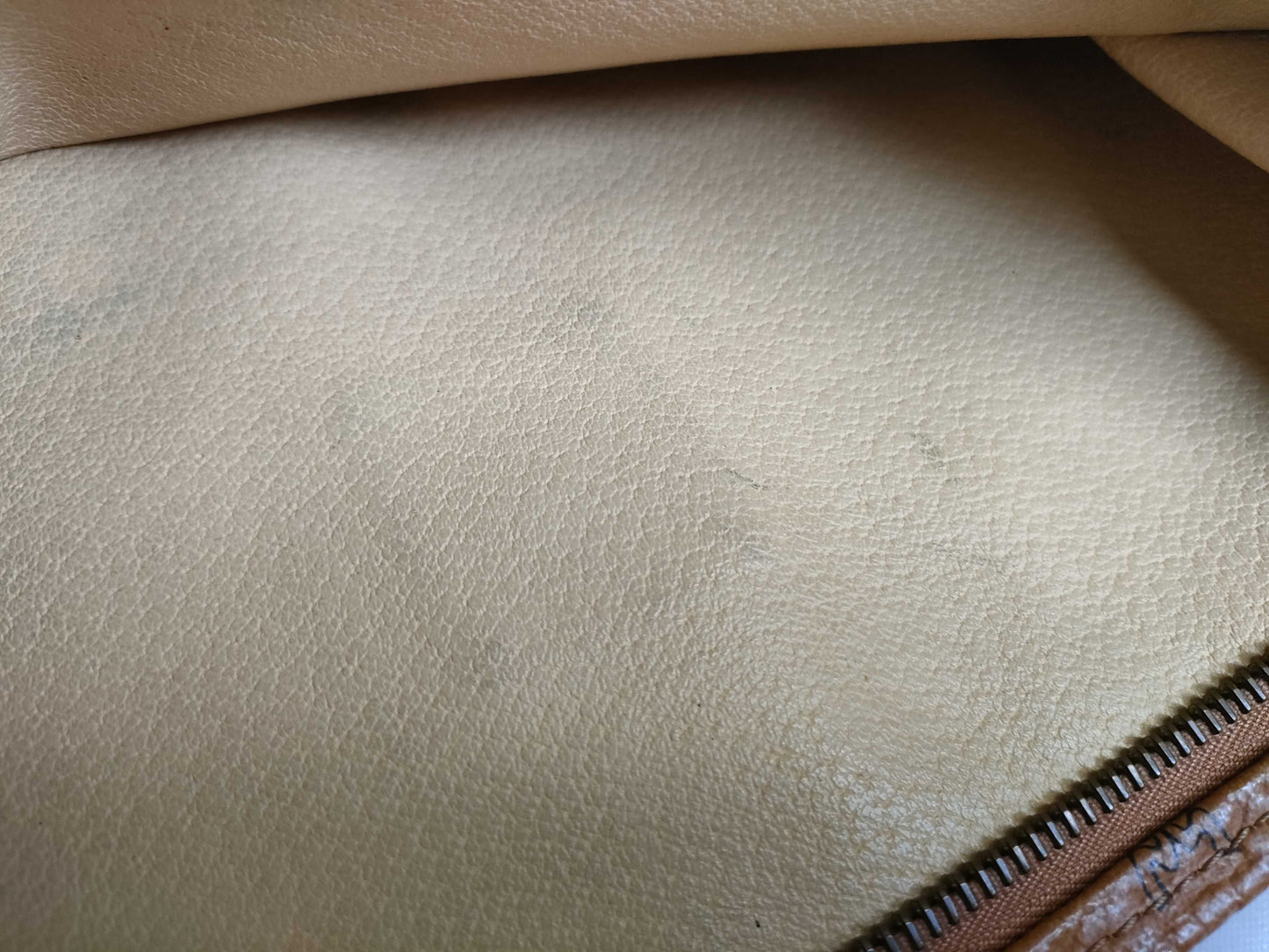 MCM Logogram Second Bag PVC Camel Second Bag