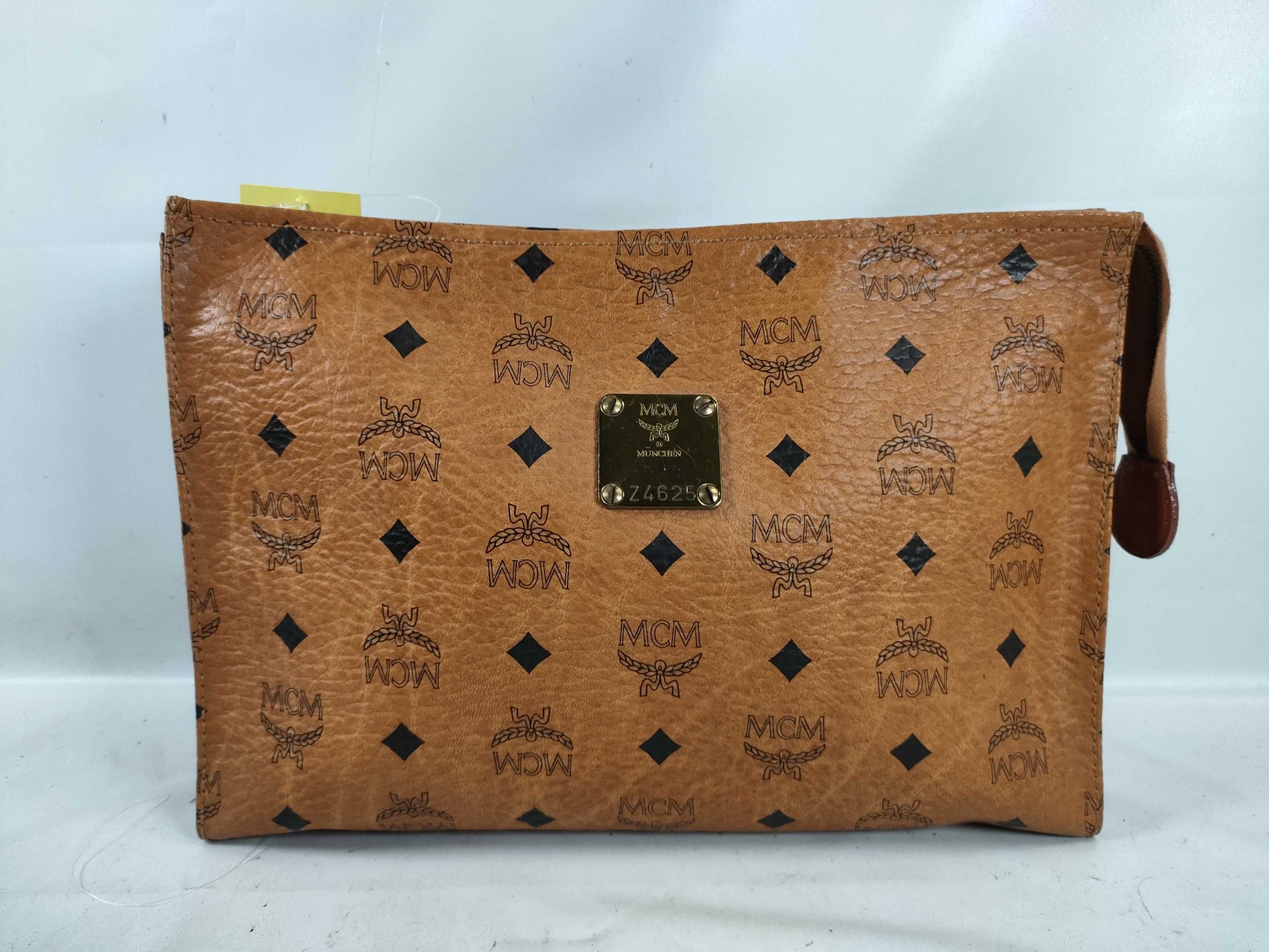 MCM Logogram Second Bag PVC Camel Second Bag