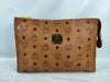 MCM Logogram Second Bag PVC Camel Second Bag