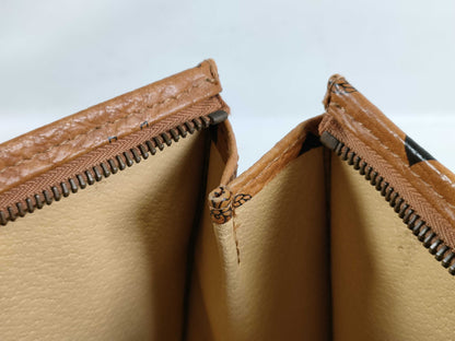 MCM Logogram Second Bag PVC Camel Second Bag
