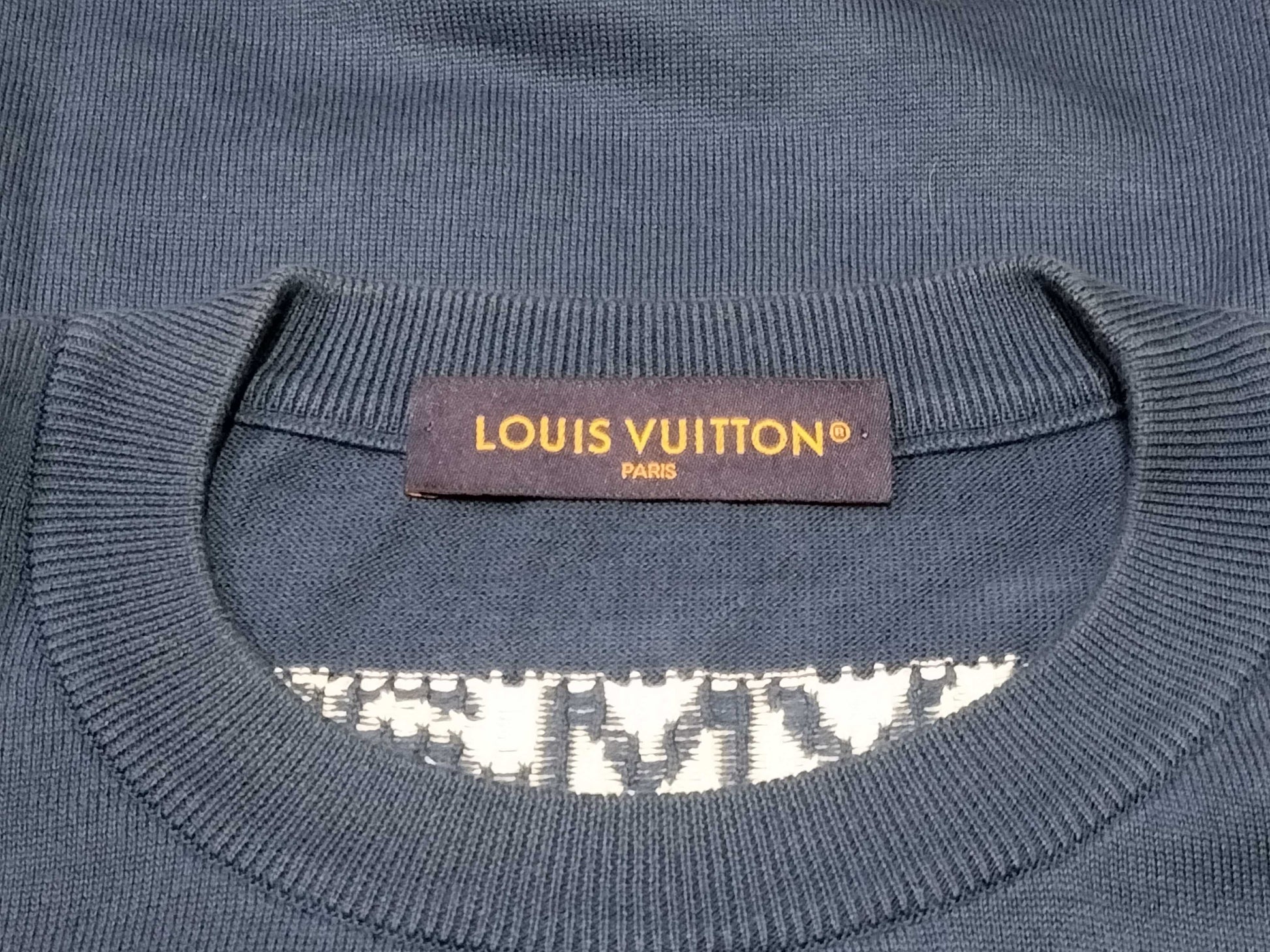 LOUIS VUITTON Short Sleeve Cotton Crew Neck Top RM241M Tops