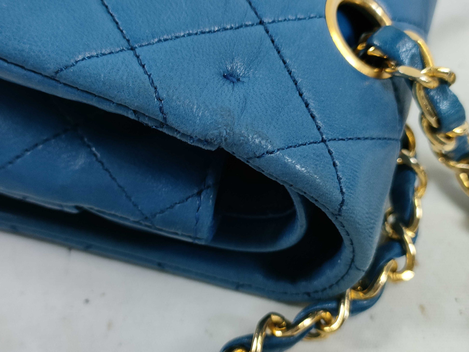 CHANEL Lambskin Double Flap Matelasse Shoulder Bag