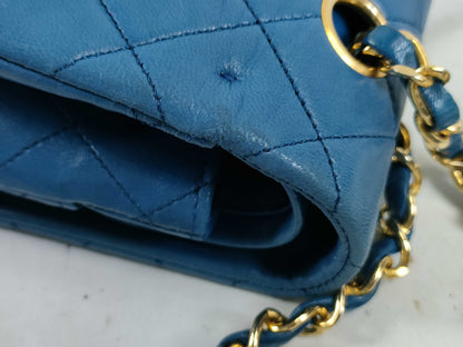 CHANEL Lambskin Double Flap Matelasse Shoulder Bag