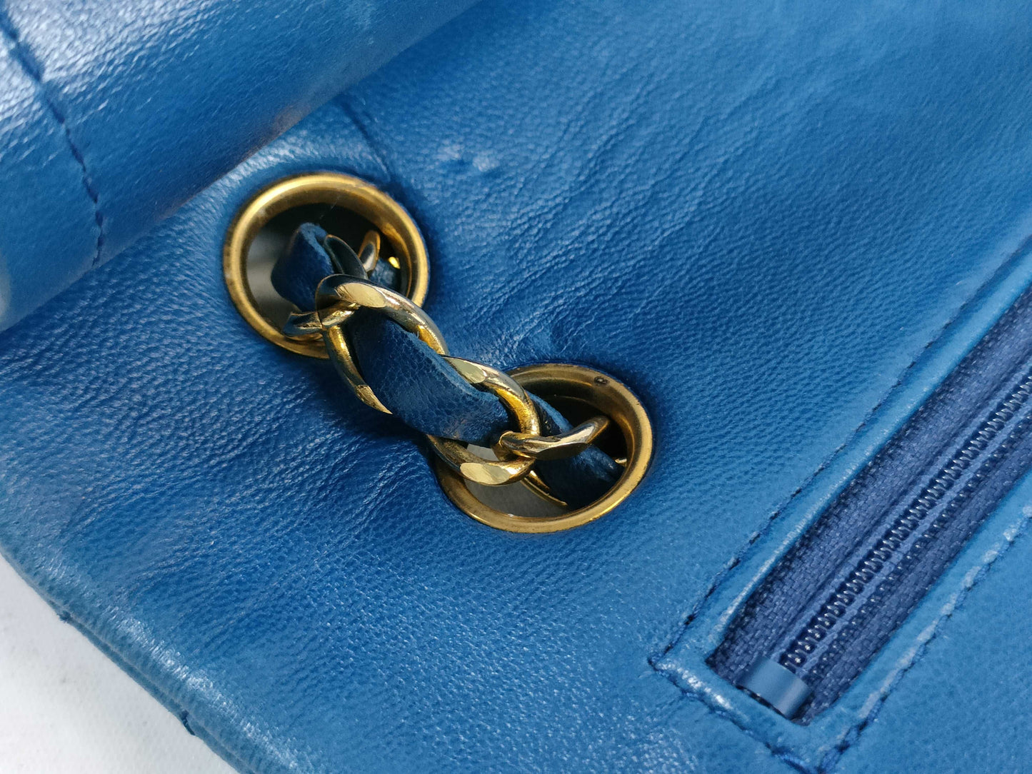 CHANEL Lambskin Double Flap Matelasse Shoulder Bag