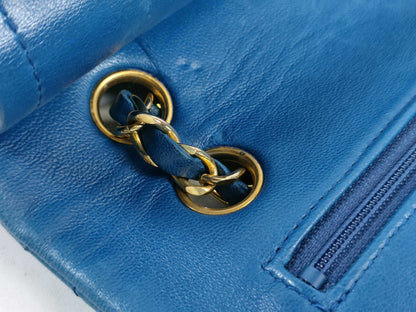 CHANEL Lambskin Double Flap Matelasse Shoulder Bag