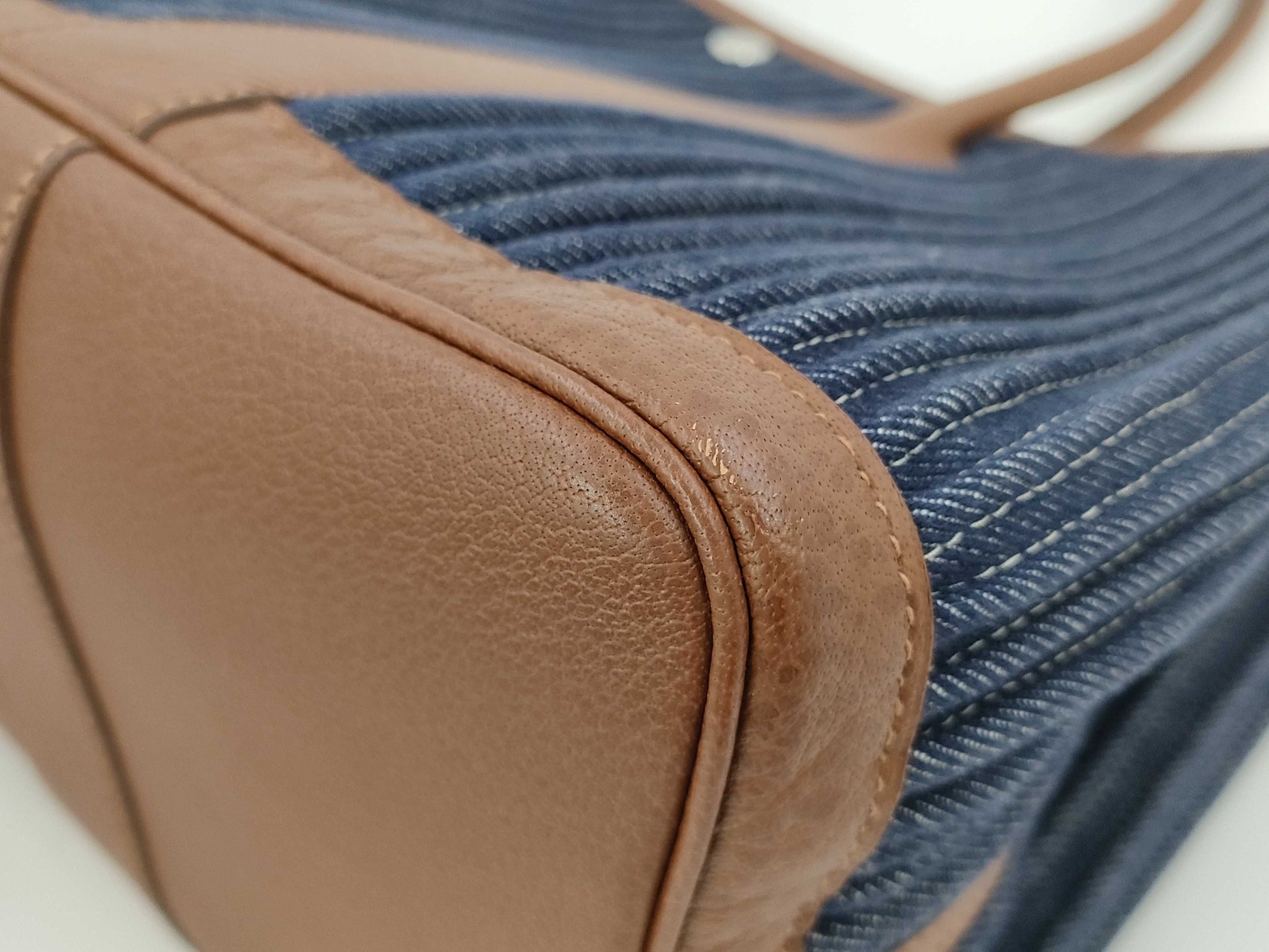 HERMES □L Garden Party Denim Handbag
