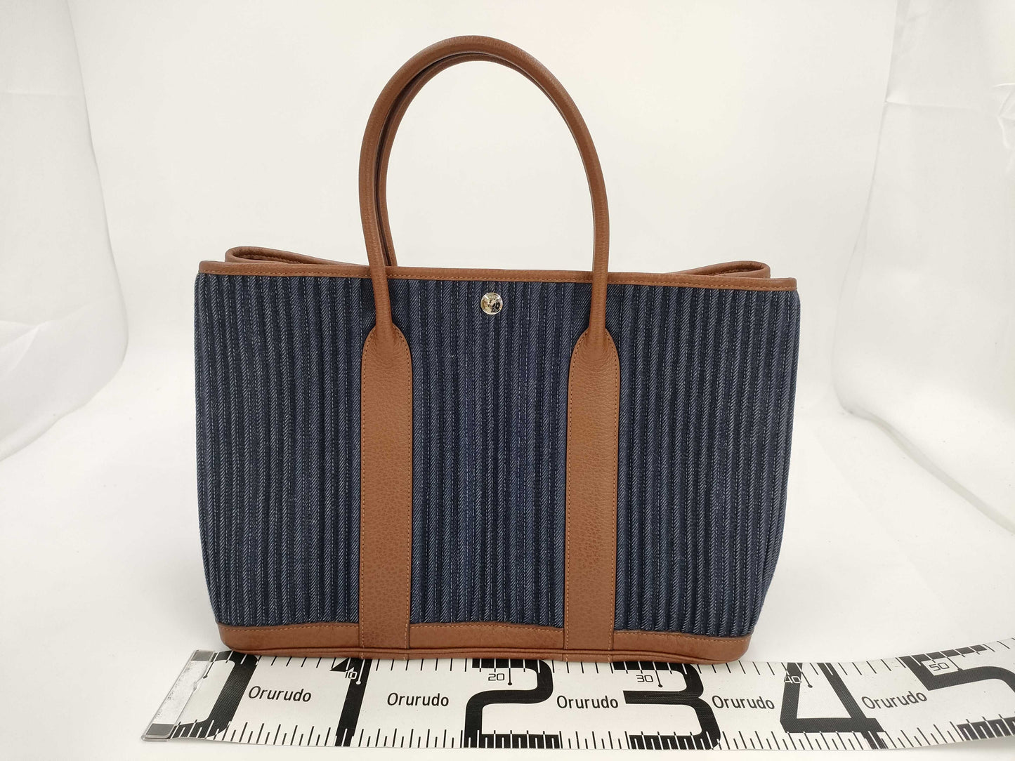 HERMES □L Garden Party Denim Handbag