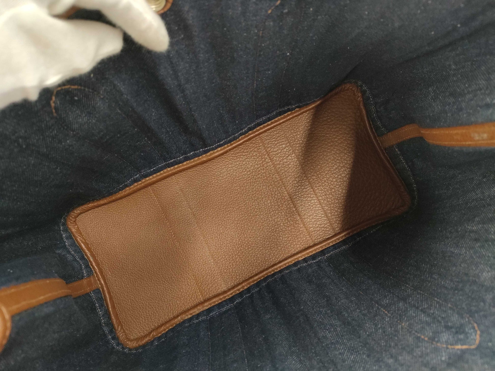 HERMES □L Garden Party Denim Handbag