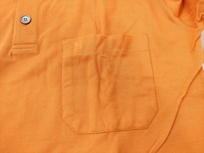 HERMES polo shirt orange tops