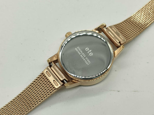 ete/Solar Watch/Analog/White/Gold/89039600 Women's Watch