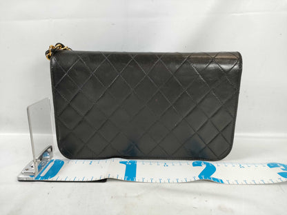 CHANEL Lambskin Push Lock Shoulder Bag