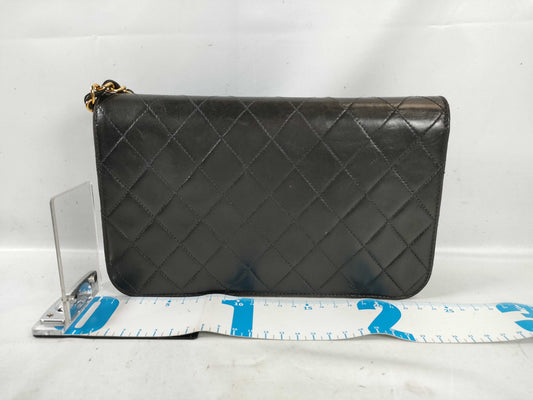CHANEL Lambskin Push Lock Shoulder Bag