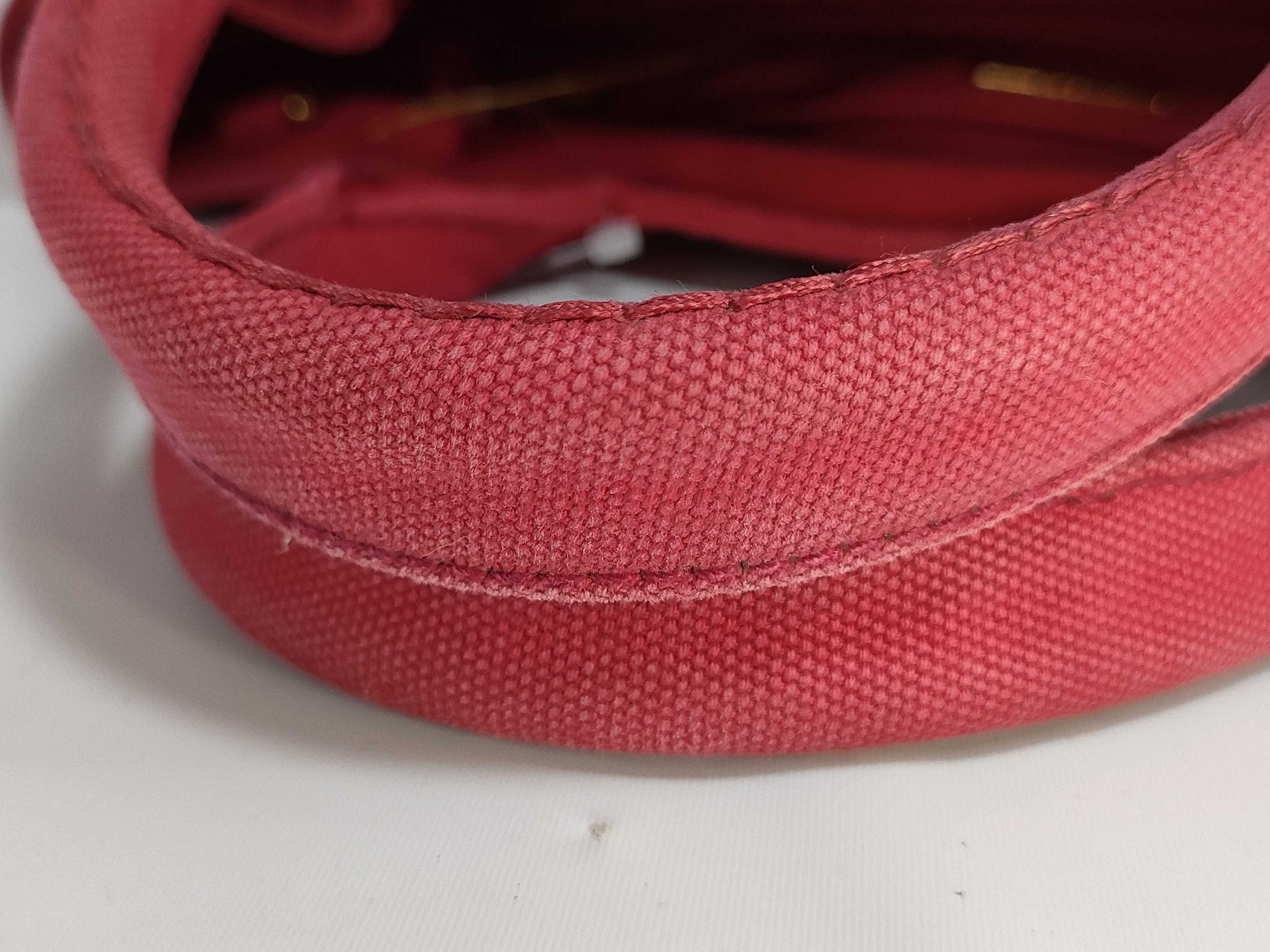 PRADA Canvas/Red/Strapless Tote Bag