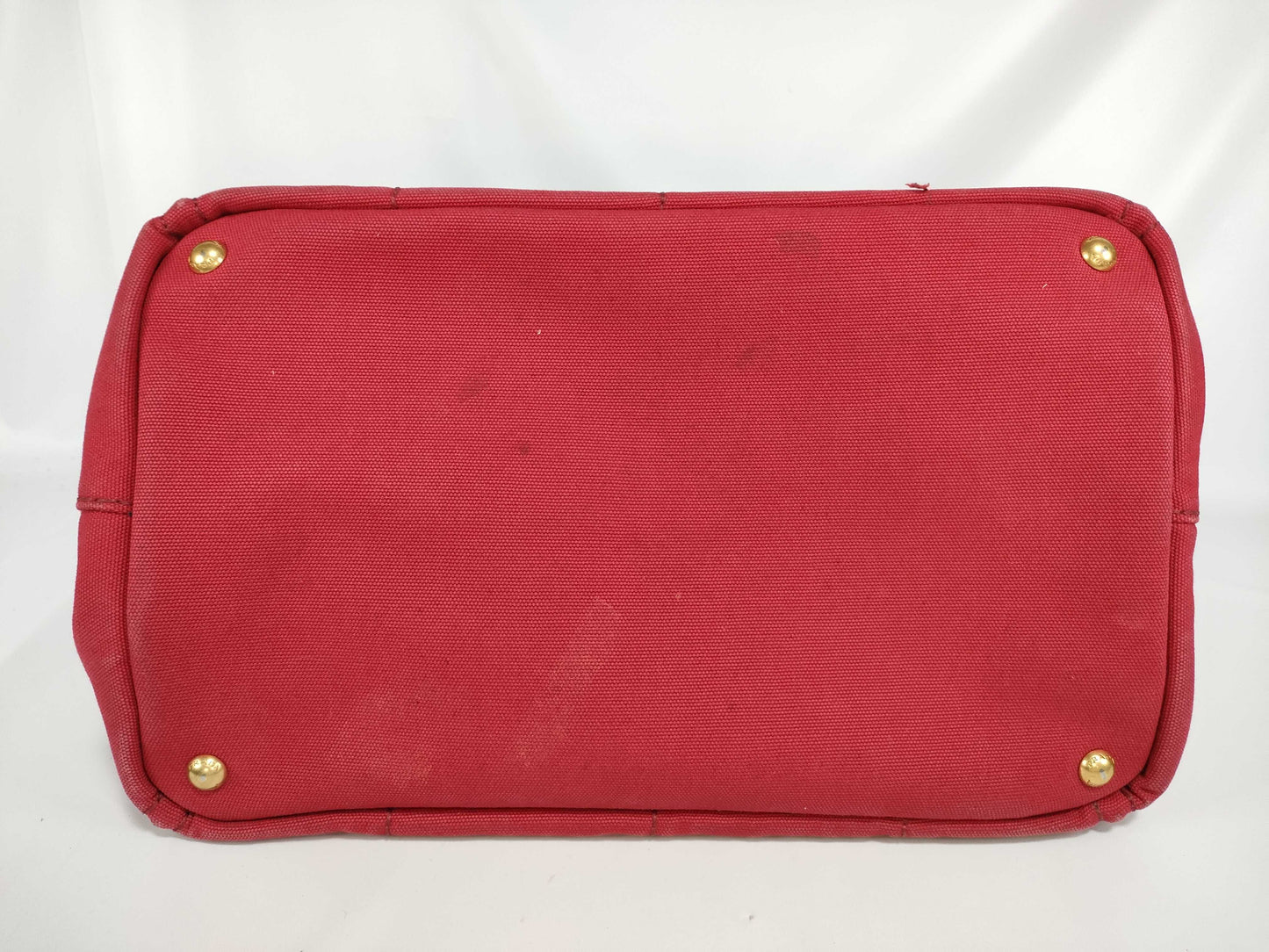 PRADA Canvas/Red/Strapless Tote Bag