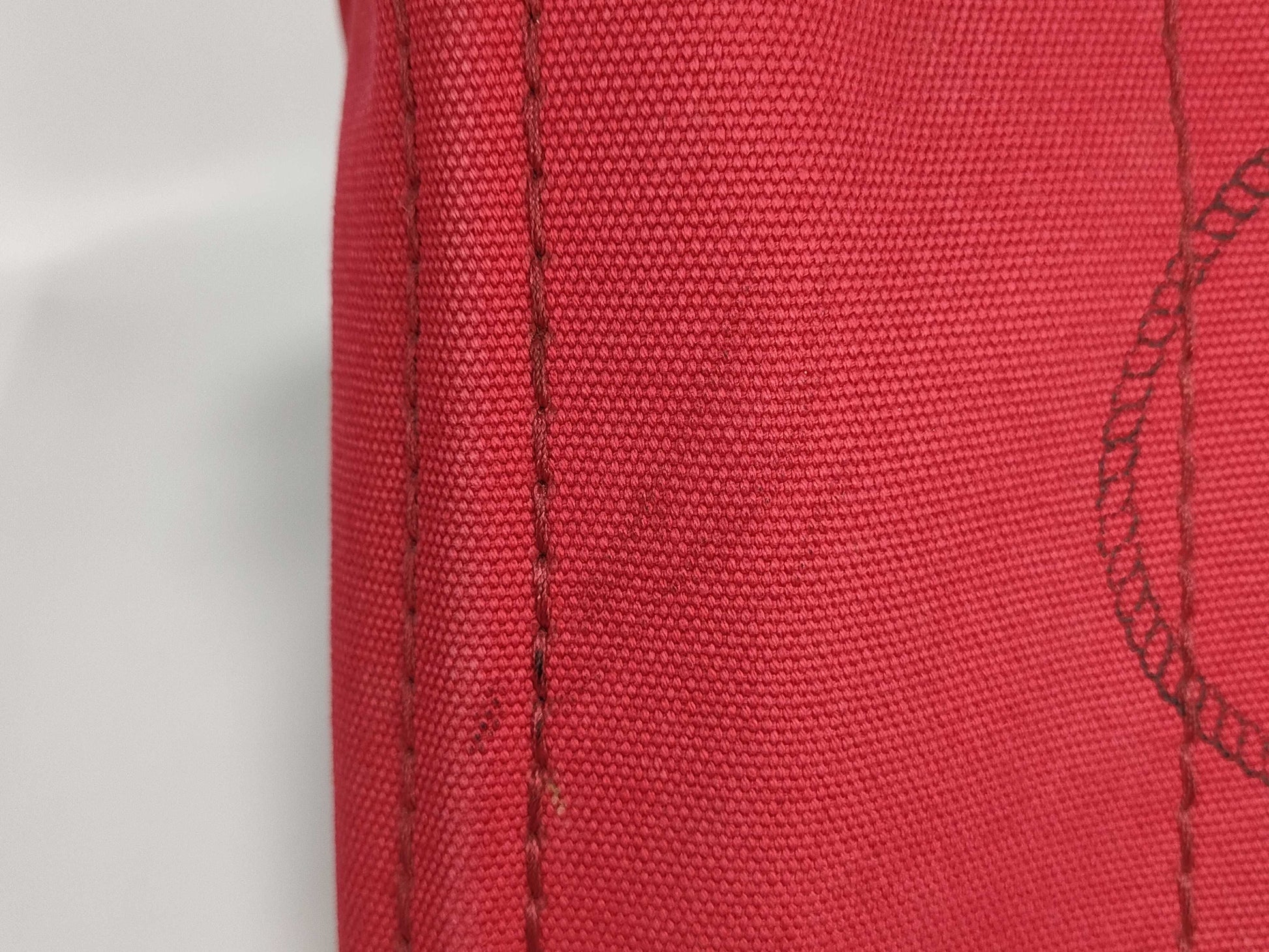 PRADA Canvas/Red/Strapless Tote Bag