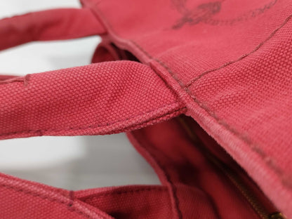 PRADA Canvas/Red/Strapless Tote Bag