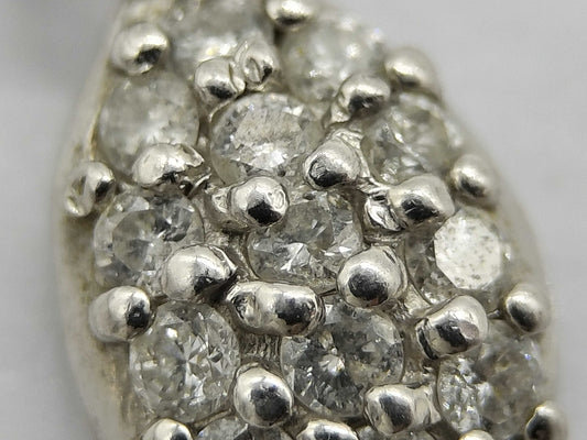 D 0.15ct/0.15ct Pt850 2.2g Earrings 