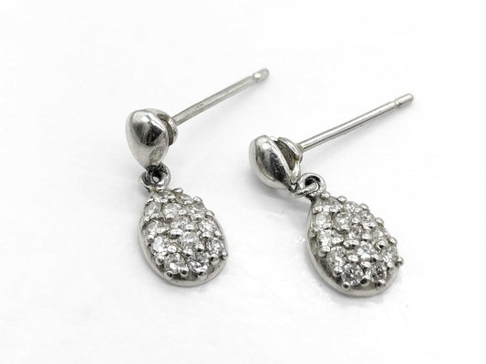 D 0.15ct/0.15ct Pt850 2.2g Earrings 
