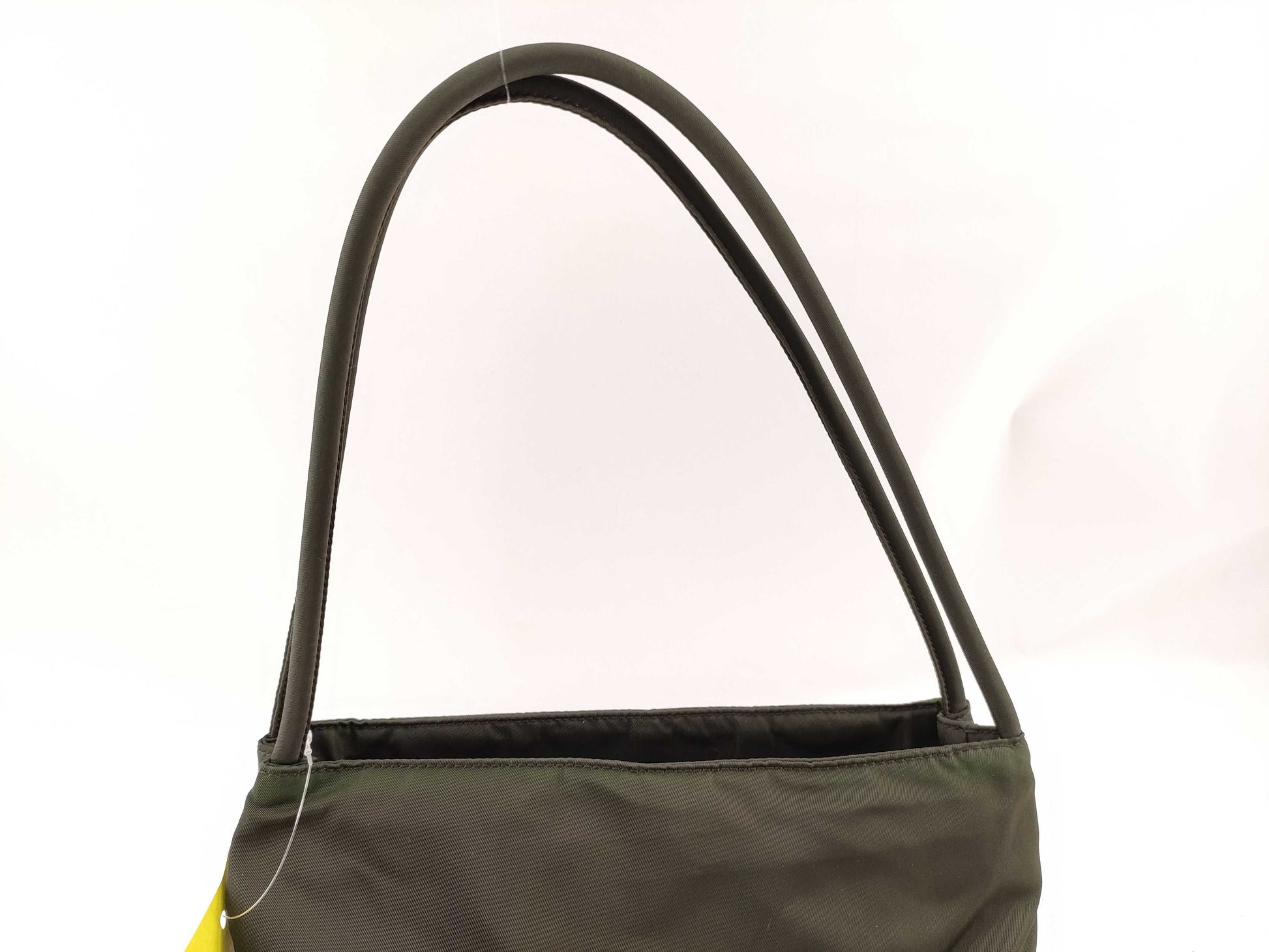 PRADA Nylon Hand Khaki Handbag