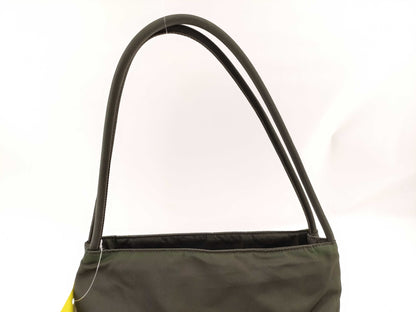 PRADA Nylon Hand Khaki Handbag