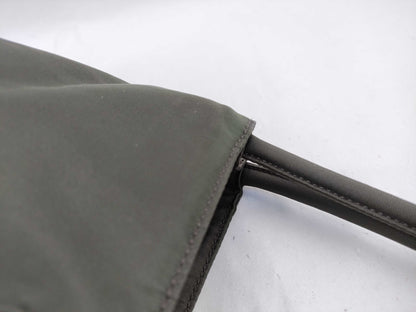 PRADA Nylon Hand Khaki Handbag