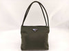 PRADA Nylon Hand Khaki Handbag