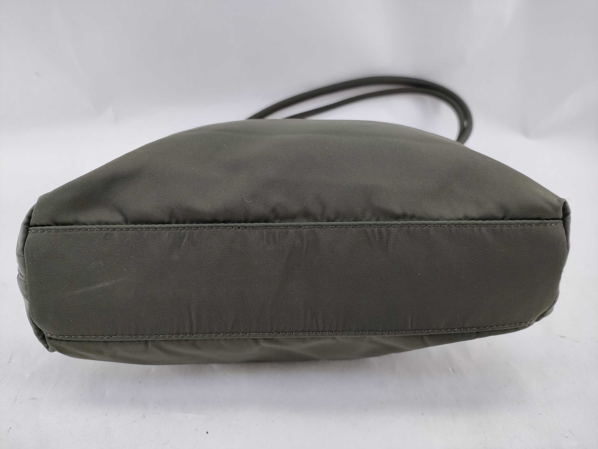 PRADA Nylon Hand Khaki Handbag