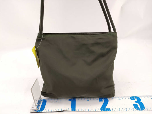 PRADA Nylon Hand Khaki Handbag
