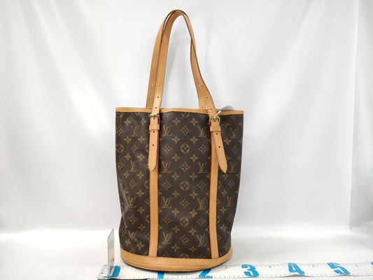 LOUIS VUITTON Monogram Bucket GM Tote Bag with Pouch
