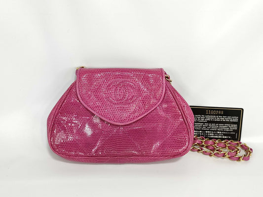 CHANEL Coco Mark No. 1 Lizard Chain Bag Shoulder Bag