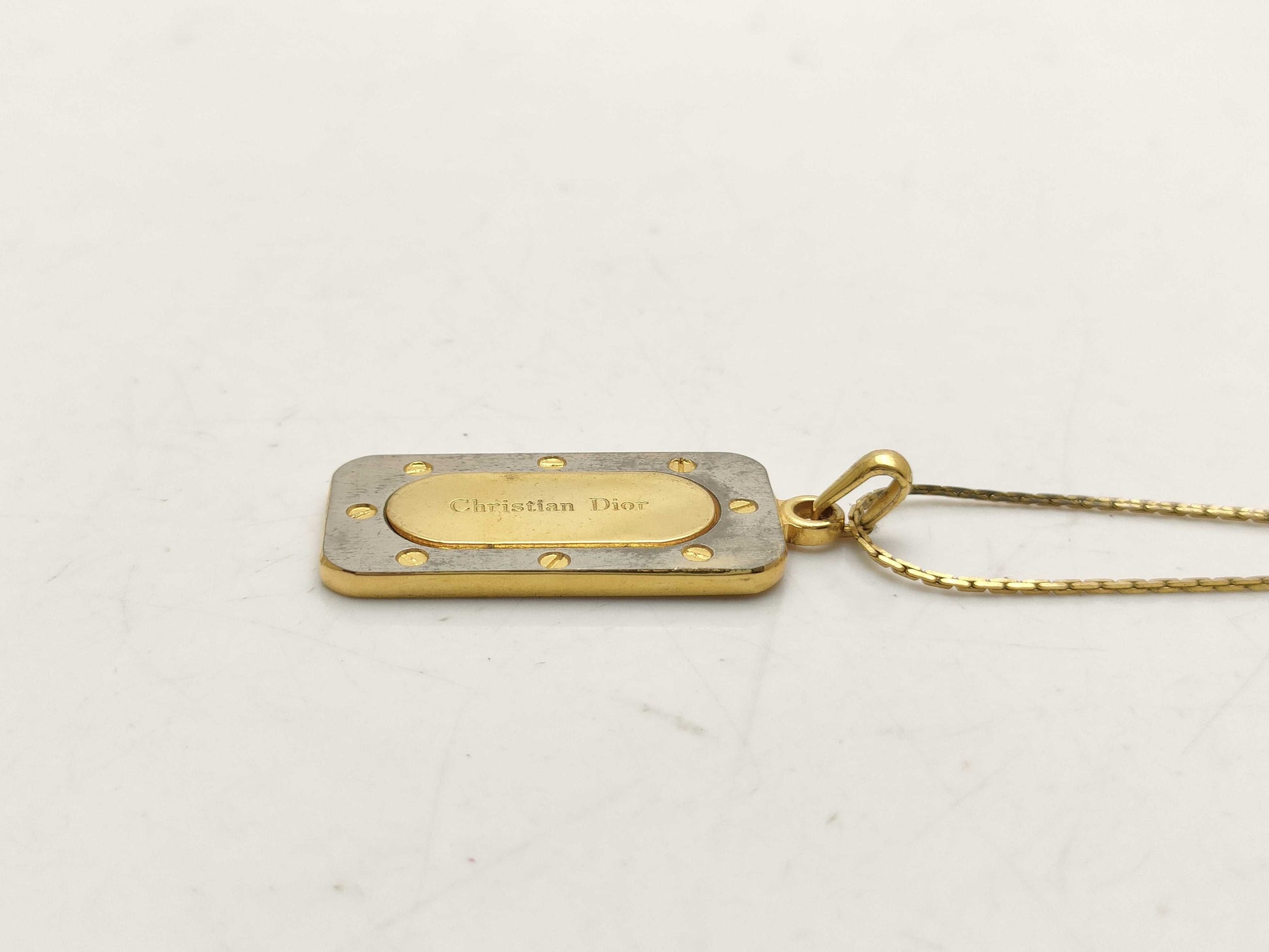 Dior GP Necklace Logo Plate Necklace