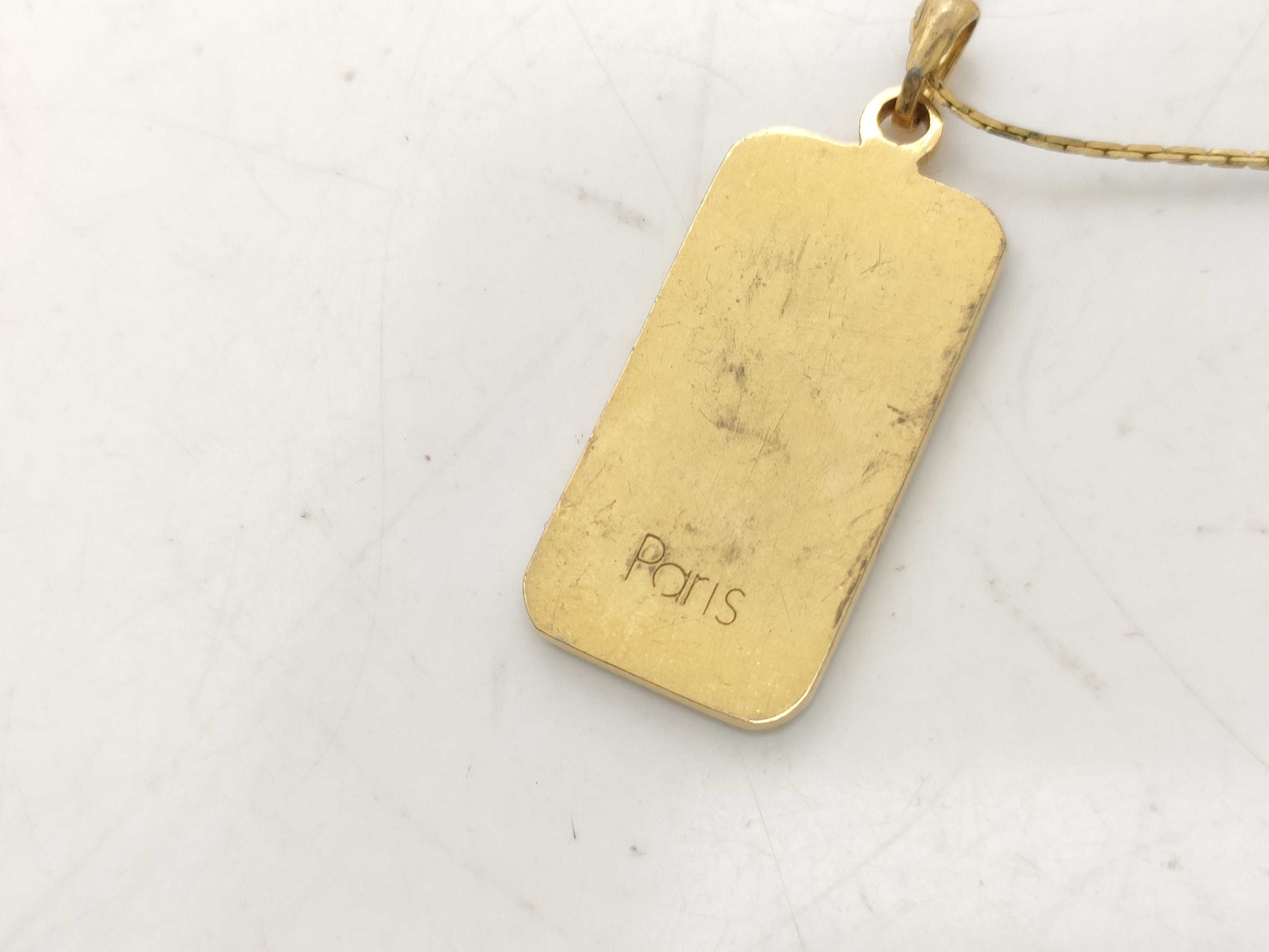 Dior GP Necklace Logo Plate Necklace