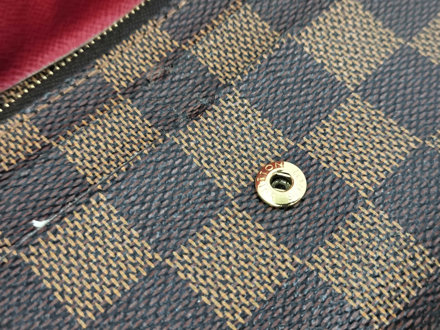 LOUIS VUITTON Damier Portefeuille Emilie Wallet with Engraved Initials
